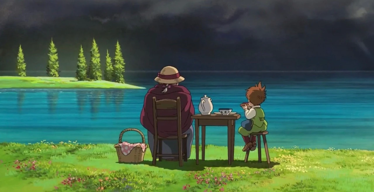 12 secretos de el castillo ambulante que solo los fans notaron - el lago de las estrellas en el castillo ambulante Paisaje onírico del lago de las estrellas caídas donde howl realizó su pacto con calcifer.