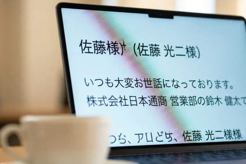 Guía de honoríficos japoneses en el trabajo y diferencias entre -san -sama -dono y -kun - email negocios japones honorifico sama Correo electrónico de negocios japonés usando el honorífico altamente respetuoso 'sama' (様) para dirigirse a un cliente
