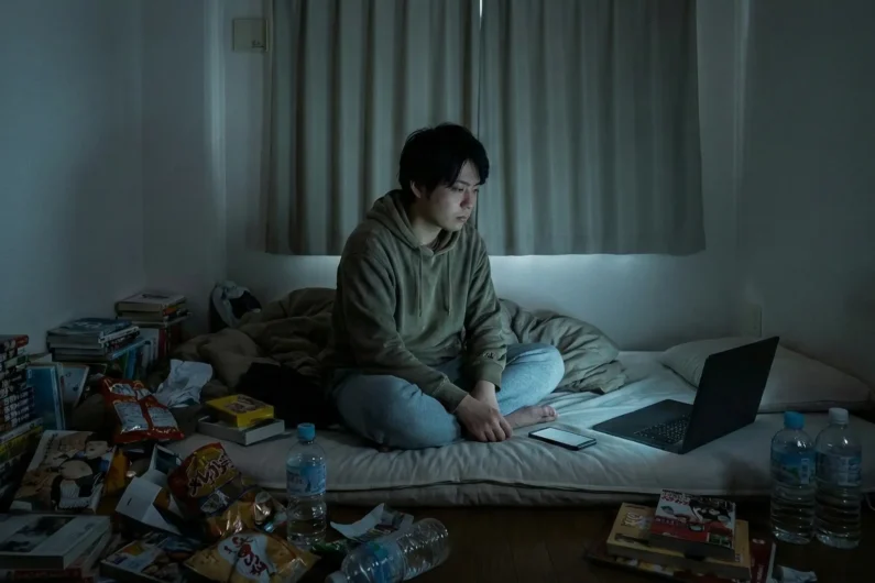 ¿qué es un hikikomori? El impactante secreto del aislamiento social que sacude al japón - hikikomori definicion aislamiento social japon Un joven adulto en aislamiento prolongado en tokio en 2026, capturando la esencia física y psicológica del fenómeno hikikomori