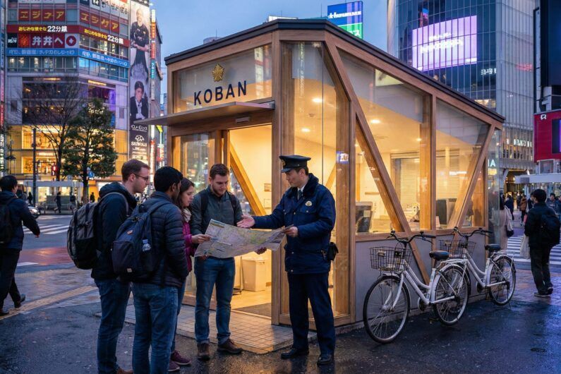 Guía de los koban y la seguridad en las calles de japón - koban tokio policia japon seguridad barrio portada El koban funciona como un faro de seguridad y ayuda en el corazón de las metrópolis japonesas