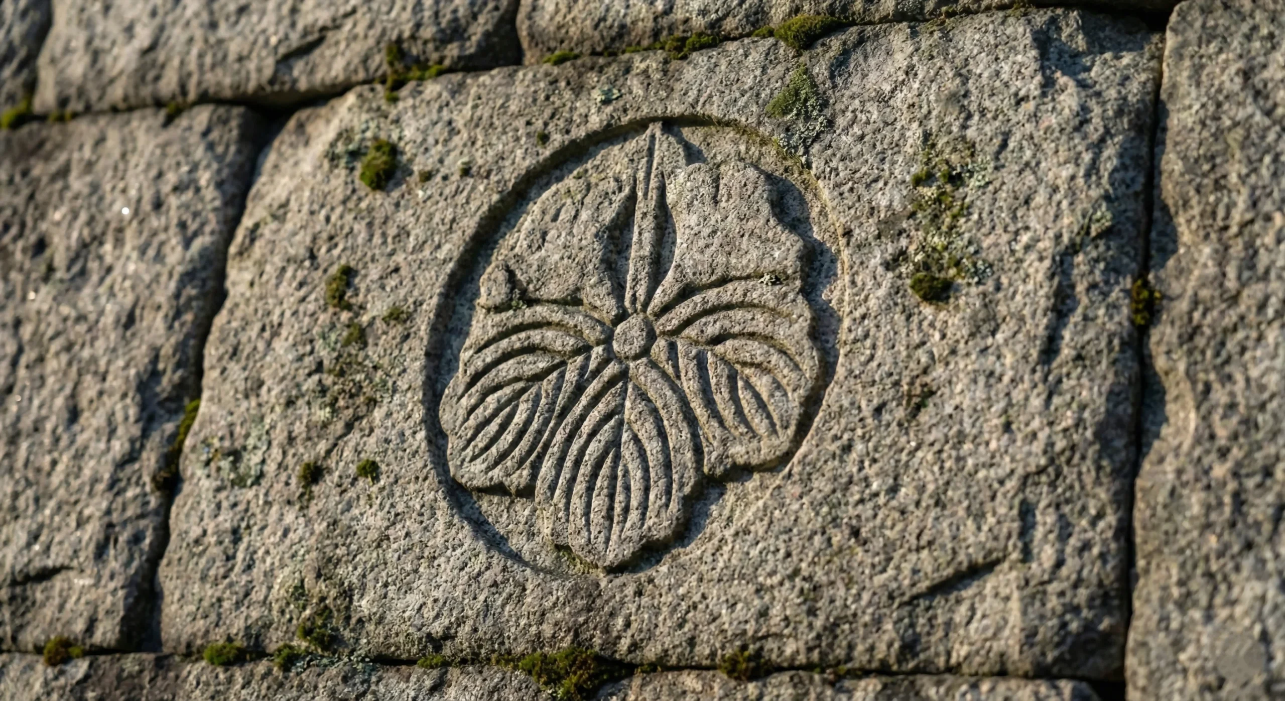Guía completa del castillo de nagoya y el legado del clan tokugawa - marcas clanes muro piedra castillo nagoya scaled Detalle de los blasones grabados en los muros del castillo de nagoya, firmas de lealtad de los señores feudales