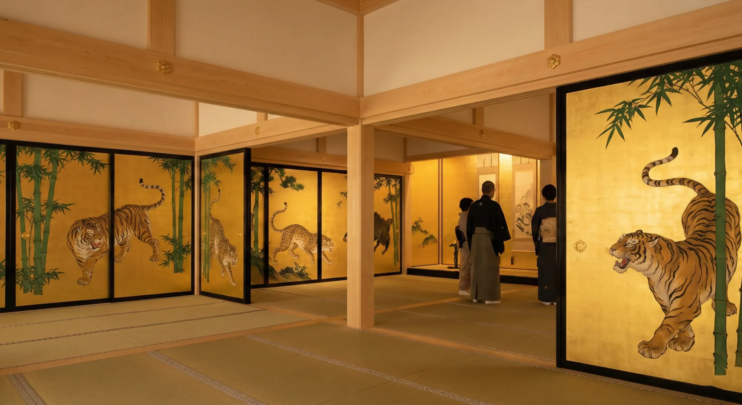 Guía completa del castillo de nagoya y el legado del clan tokugawa - palacio hommaru nagoya pinturas oro hinoki scaled Interior del palacio hommaru en nagoya, una obra maestra de la carpintería tradicional y el pan de oro