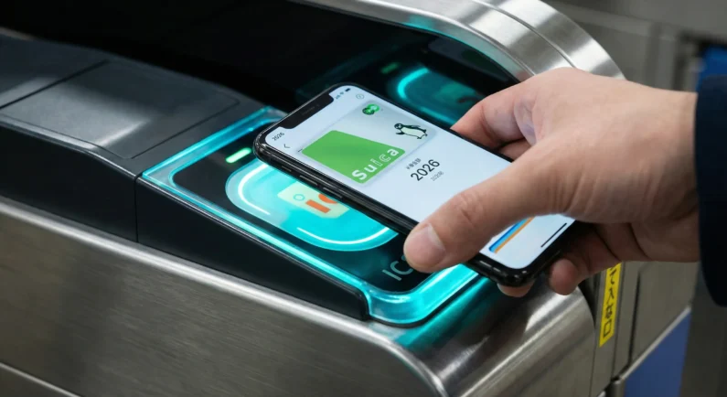 Consejos reales para viajar a japón 2026 por primera vez - tarjeta suica movil transporte japon pago digital Eficiencia en el transporte de japón: uso de la tarjeta suica móvil para pagos digitales rápidos en los tornos del metro de tokio