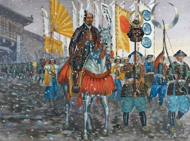Quién fue tokugawa ieyasu, el gran unificador de japón y el shogunato edo - tokugawa ieyasu a caballo con su ejercito Tokugawa ieyasu a caballo liderando a sus leales samuráis, una muestra del poder militar que eventualmente unificaría japón bajo el shogunato