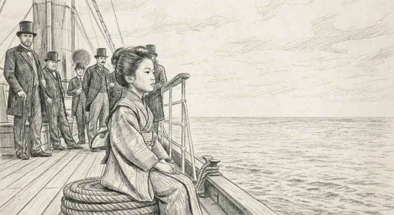 Tsuda umeko la pionera que revolucionó la educación femenina en japón - tsuda ume nina mision iwakura 1871 Umeko a los seis años, cruzando el pacífico como parte de la histórica misión iwakura (岩倉使節団)