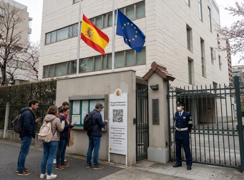Atrapados en japón por el conflicto entre eeuu e irán: guía completa de ayuda y recursos - embajada espana tokio emergencia consular 2026 La embajada de españa en tokio se convierte en el punto de encuentro clave para los ciudadanos atrapados durante la crisis de 2026