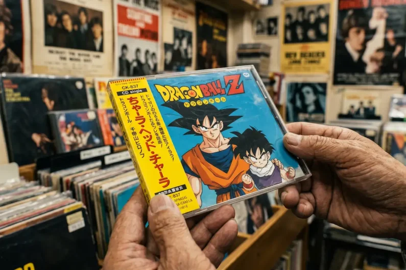 Top 8 mejores opening de anime de los 90 - dragon ball z cd ochanomizu musica Cd de música de dragon ball z con carátula original en una tienda de discos japonesa.